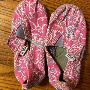 Toms size 5 toddler girls